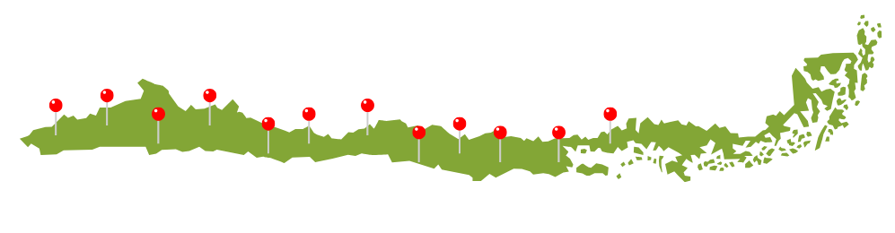 ARAVA - Mapa de Chile con puntos